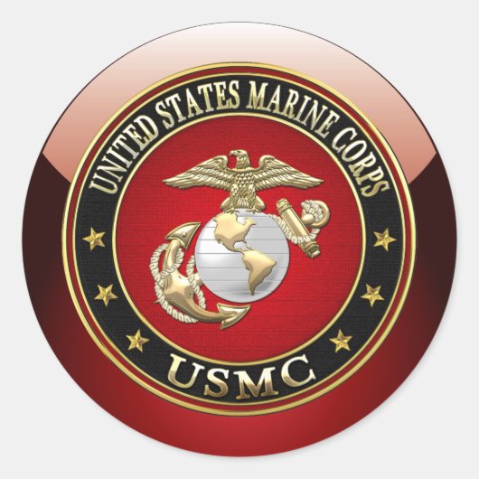 USMC EGA [Special Edition] [3D] Ronde Sticker (Voorkant)