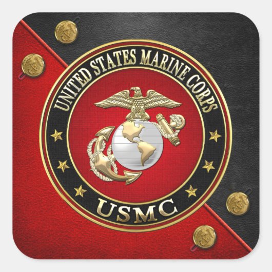 USMC EGA [Special Edition] [3D] Vierkante Sticker (Voorkant)