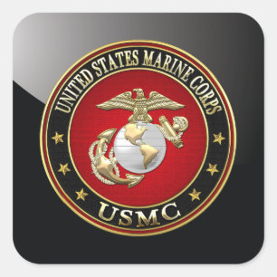 USMC EGA [Special Edition] [3D] Vierkante Sticker