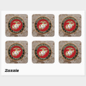 USMC EGA [Special Edition] [3D] Vierkante Sticker (Vel)