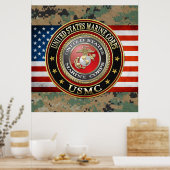 USMC Emblem [Special Edition] [3D] Poster (Keuken)