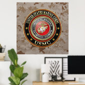 USMC Emblem [Special Edition] [3D] Poster (Thuiskantoor)