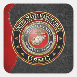 USMC Emblem [Special Edition] [3D] Vierkante Sticker
