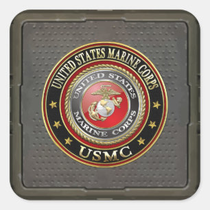 USMC Emblem [Special Edition] [3D] Vierkante Sticker