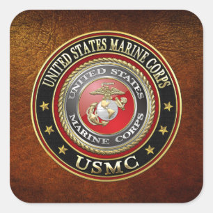 USMC Emblem [Special Edition] [3D] Vierkante Sticker