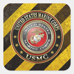 USMC Emblem [Special Edition] [3D] Vierkante Sticker