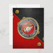 USMC Emblem & Uniform [3D] Briefkaart (Voorkant / Achterkant)