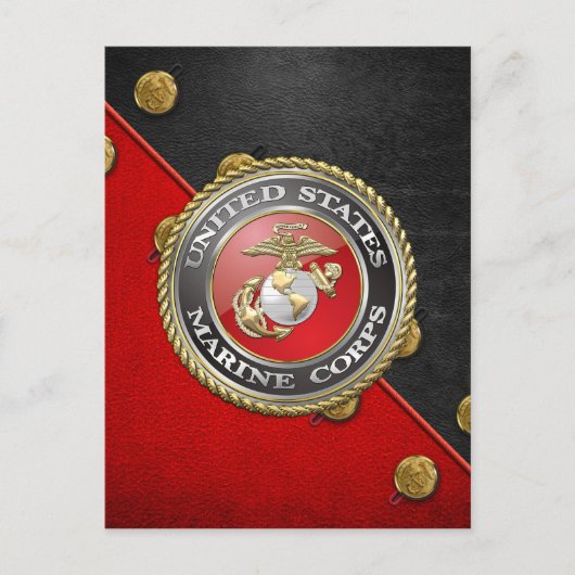 USMC Emblem & Uniform [3D] Briefkaart (Voorkant)
