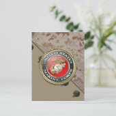 USMC Emblem & Uniform [3D] Briefkaart (Staand voorkant)