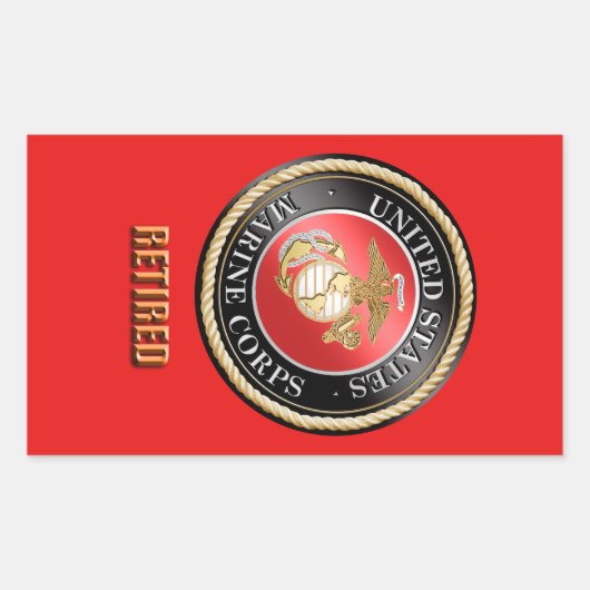 USMC Gepensioneerde Sticker (Voorkant)