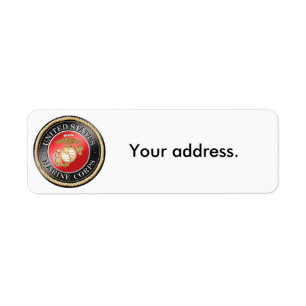 USMC-labels voor retouradres Etiket