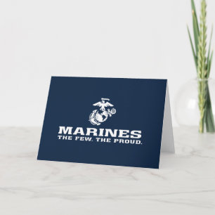 USMC Les rares Logo Fiers Empilés - Blanc