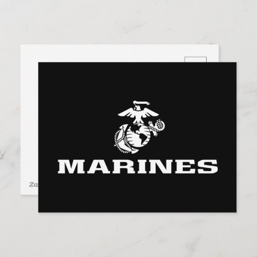 USMC Logo gestapeld - Wit Feestdagenkaart (Voorkant / Achterkant)
