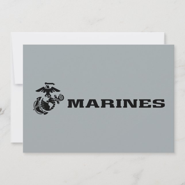 USMC Logo Stacked Black Logo (Voorkant)