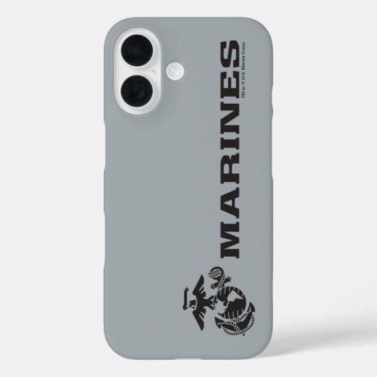 USMC Logo Stacked Black Logo Case-Mate iPhone Case (Achterkant)