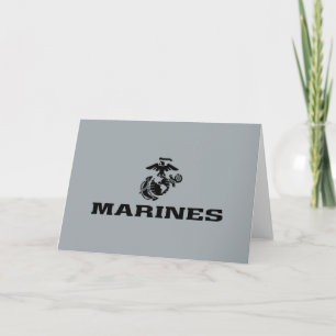 USMC Logo Stacked Black Logo Notitiekaartje