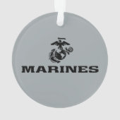 USMC Logo Stacked Black Logo Ornament (achterkant)