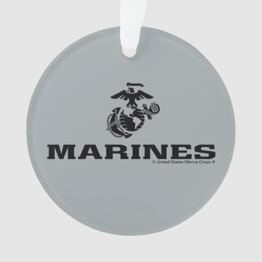 USMC Logo Stacked Black Logo Ornament (voorkant)