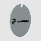 USMC Logo Stacked Black Logo Ornament (voorkant)