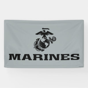 USMC Logo Stacked Black Logo Spandoek