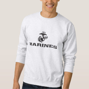 USMC Logo Stacked Black Logo Trui