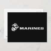 USMC Logo - Wit Feestdagenkaart (Voorkant / Achterkant)