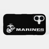 USMC Logo - Wit iPhone 16 Hoesje (Achterkant horizontaal)