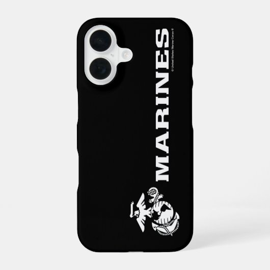 USMC Logo - Wit iPhone 16 Hoesje (Achterkant)
