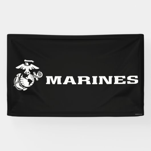 USMC Logo - Wit Spandoek (Horizontaal)