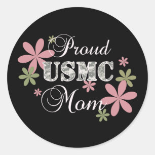 USMC Mam [fl camo] Ronde Sticker