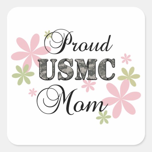 USMC Mam [fl camo] Vierkante Sticker (Voorkant)