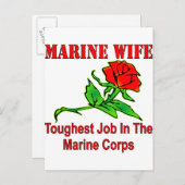USMC Marine Wife het hardst in de mariniers Briefkaart (Voorkant / Achterkant)