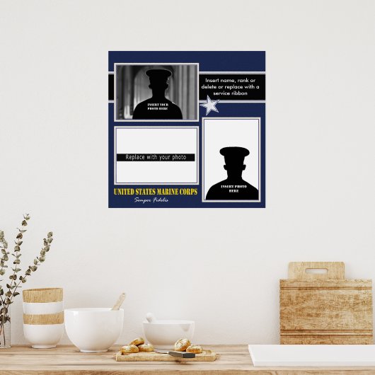 USMC Photo Display Collage Poster (Keuken)
