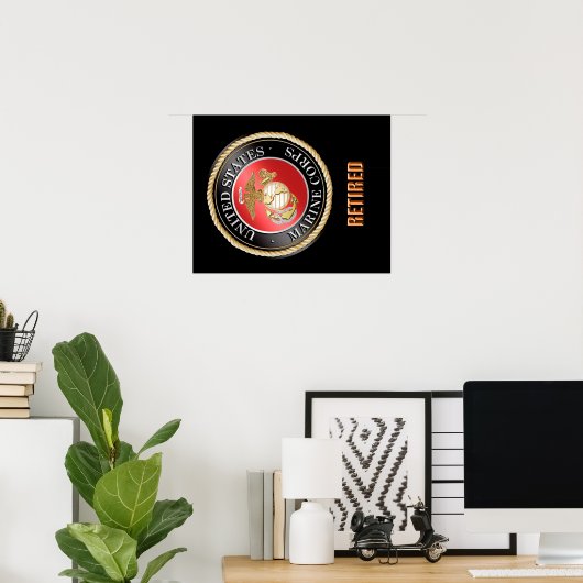 USMC Poster in ruste (Thuiskantoor)