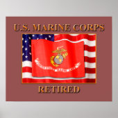 USMC Poster met ingemoeide waarde (matte) (Voorkant)