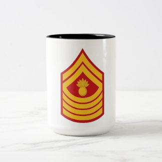 USMC Rangonderscheiding Eerste Sergeant Koffiekop Tweekleurige Koffiemok