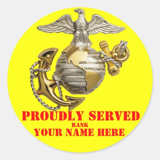 USMC RONDE STICKER (Voorkant)