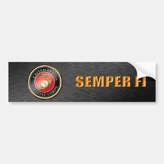 USMC Semper Fi-Bumpersticker Bumpersticker (Voorkant)
