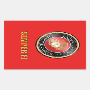 USMC Semper Fi Rechthoekige Sticker