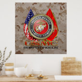USMC Semper Fi [Special Edition] [3D] Poster (Keuken)