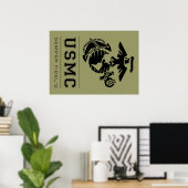 USMC Semper Fidelis [Semper Fi] Poster (Thuiskantoor)