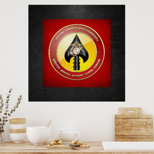 USMC Special Operations Command (MARSOC) [3D] Poster (Keuken)