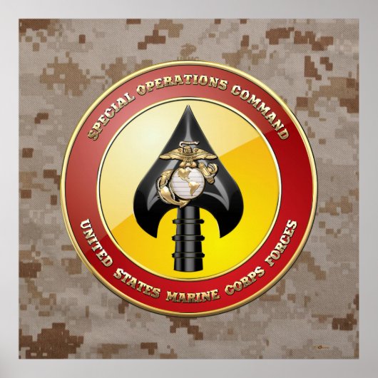 USMC Special Operations Command (MARSOC) [3D] Poster (Voorkant)