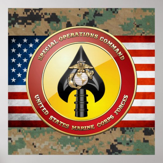 USMC Special Operations Command (MARSOC) [3D] Poster (Voorkant)