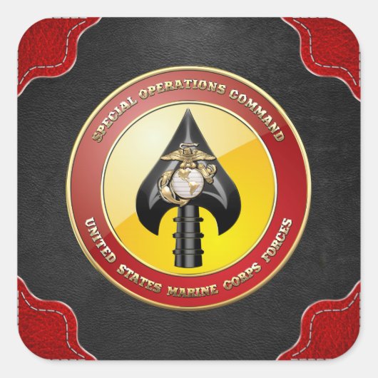USMC Special Operations Command (MARSOC) [3D] Vierkante Sticker (Voorkant)