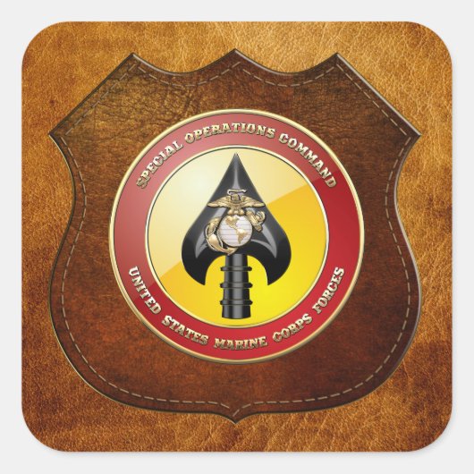 USMC Special Operations Command (MARSOC) [3D] Vierkante Sticker (Voorkant)