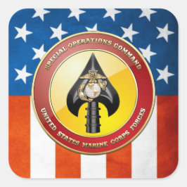 USMC Special Operations Command (MARSOC) [3D] Vierkante Sticker