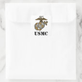 USMC [stencil] Vierkante Sticker (Tas)