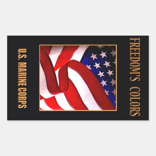 USMC-Sticker Rechthoekige Sticker (Voorkant)