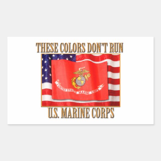 USMC-Sticker Rechthoekige Sticker (Voorkant)